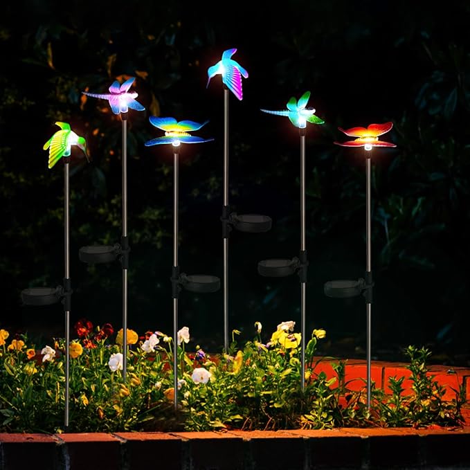 EiGreen 6 Pack Solar Garden Stake Lights Outdoor, Yard Figurine Stake Light - Image 5