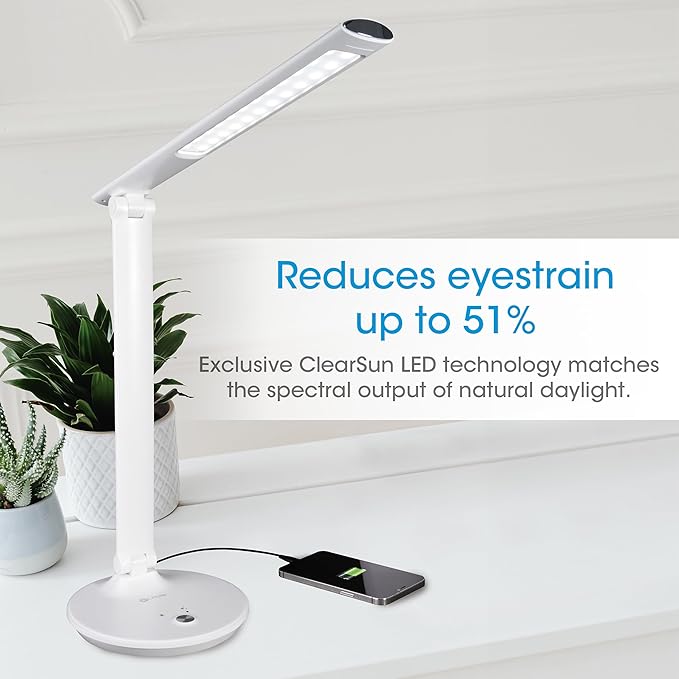 OttLite Desk Lamp with USB Charging & Good Housekeeping Sanitizing Light - Image 4