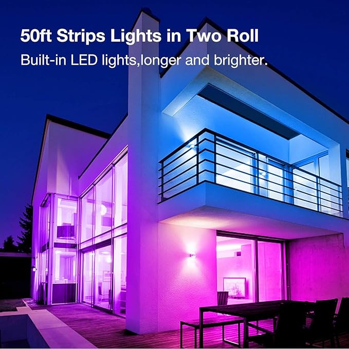 VOLIVO LED Strip Lights 50 FT, Color Changing Led Light Strips Kit - Image 2