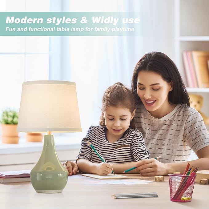 Seealle Modern Green Table Lamps Set of 2 - Image 4