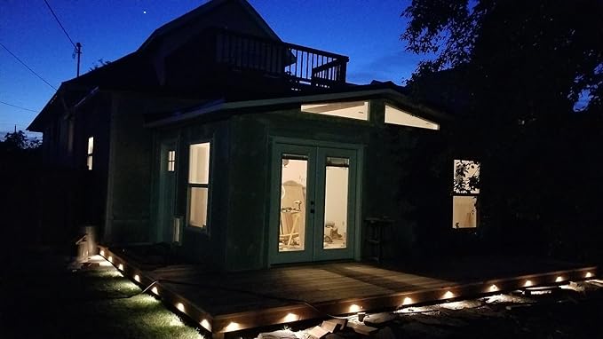 FVTLED Pack of 10 Low Voltage LED Deck Lights Outdoor Step Stair Lights D35MM - Image 7