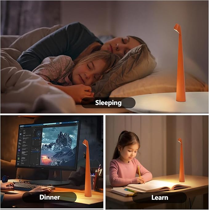 Portable LED Table Lamp 3-Levels Brightness, Rechargeable Battery Up to 48 - Image 2