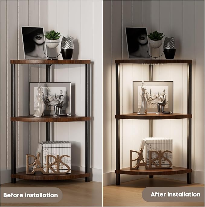 2-Pack Under Shelf Lighting for 3 Tier Corner Shelf Stand, Ultra-Bright 10 - Image 4