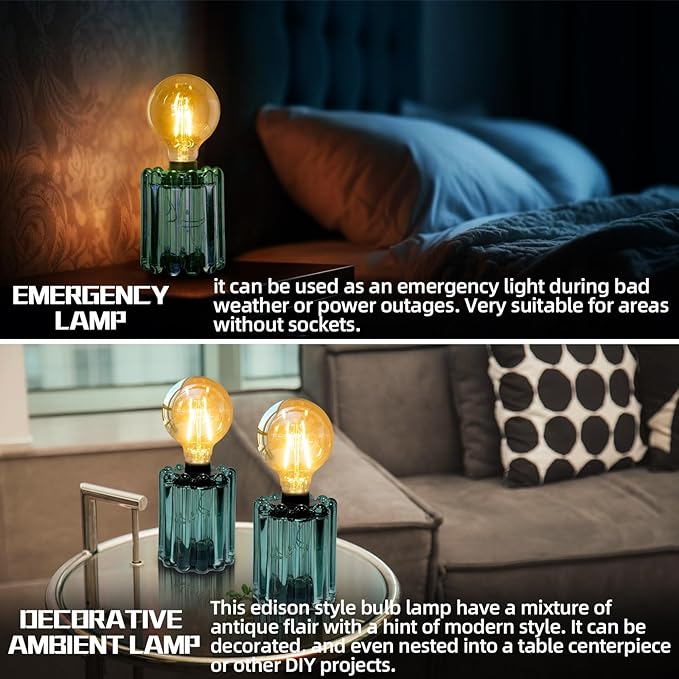 Set of 2 Battery Operated Table Lamp, Battery Powered Cordless Lamp - Image 4