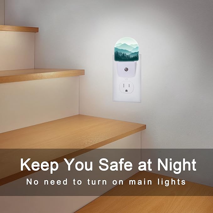 Misty Forest Night Light, Night Lights Plug into Wall Decor - Image 6