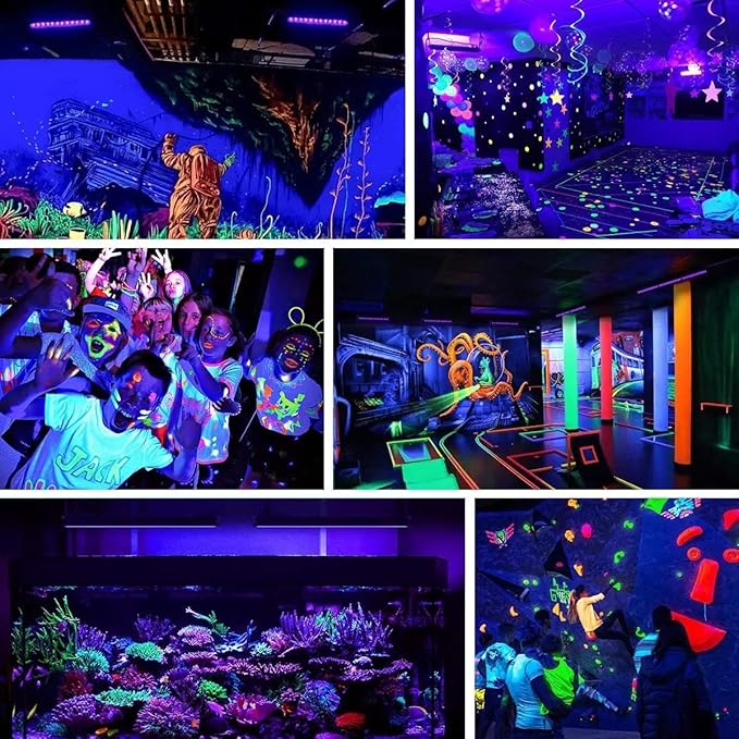 4 Pack 400W LED Black Light, IP66 Waterproof 395nm to 405nm LED UV Blacklight - Image 2