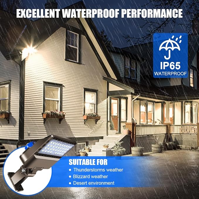 Juyace 150W led Flood Dusk to Dawn Outdoor Lighting Barn Light Commercial Wall - Image 5