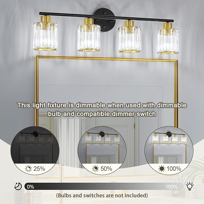 Crystal Bathroom Light Fixtures, Bathroom Lighting Fixtures Over Mirror - Image 4