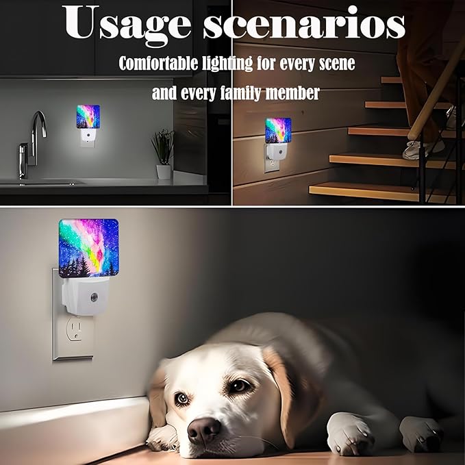 Northern Lights Night Light, Plug-in Nightlights Auto Sensor Night Lamp Dusk to - Image 6