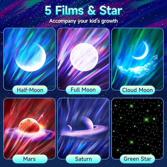 Galaxy Projector Northern Lights Projector, 180 Lighting 5 Moons Star Projector - Image 2