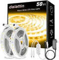 dalattin Warm White LED Strip Lights 50ft, Led Lights Strip Dimmable Bright 24V by dalattin
