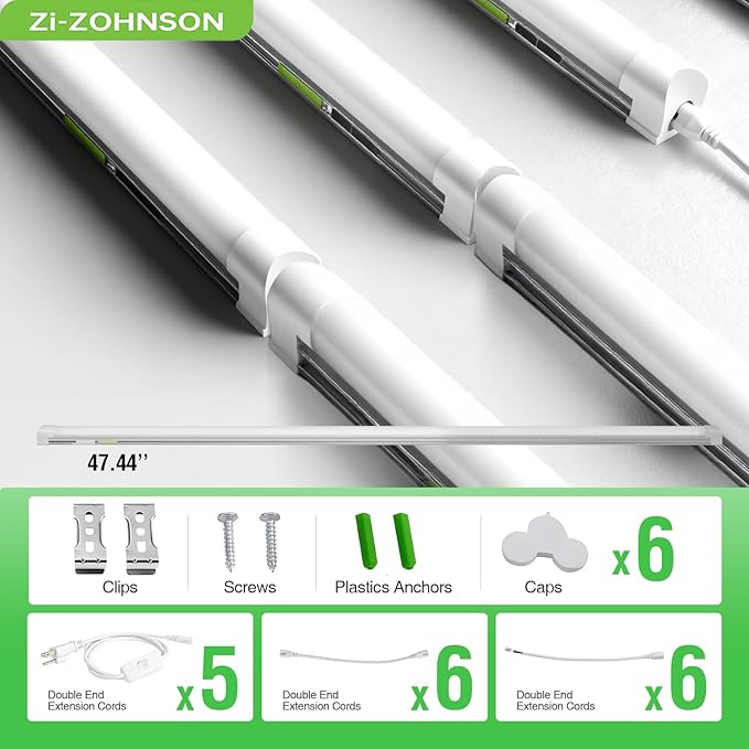6 Pack Dimmable 4FT Led Shop Lights, 30W 3900LM 3000-6500K Tunable, T8 Light - Image 7