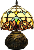 Tiffany Table Lamp 3-Way Stained Glass Style Bedside Reading Lamp Village by XPHMXP