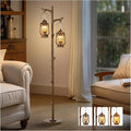 68" Rustic Farmhouse Tree Trunk Floor Lamp Country Brown Finish Wood Vintage by SCENEKOY