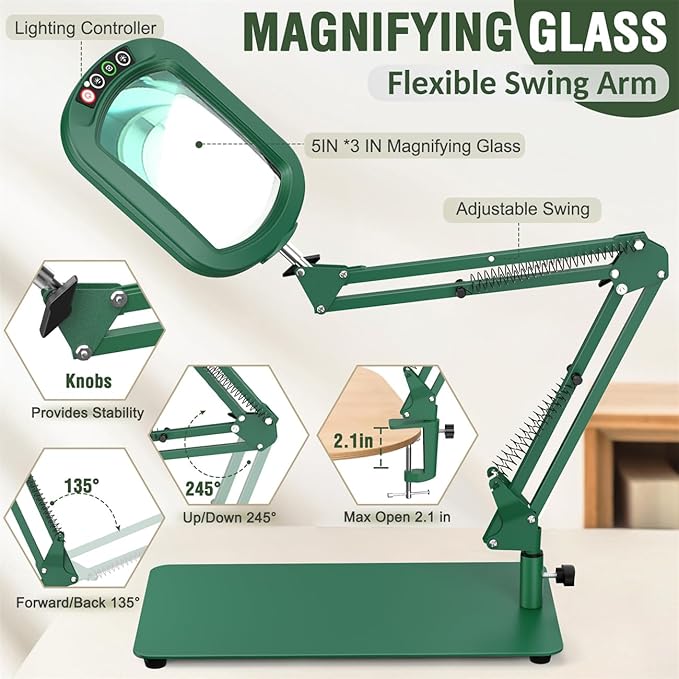 Veemagni 10X Rectangle Magnifying Glass - Image 5