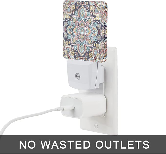 Mandala Floral Night Lights Plug into Wall Ethnic Mandala Night Light 0.5W - Image 4