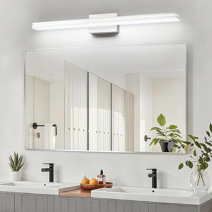 SineRise 40-Inch LED Modern Bathroom Vanity Light Bar, Chrome Modern Acrylic - Image 5