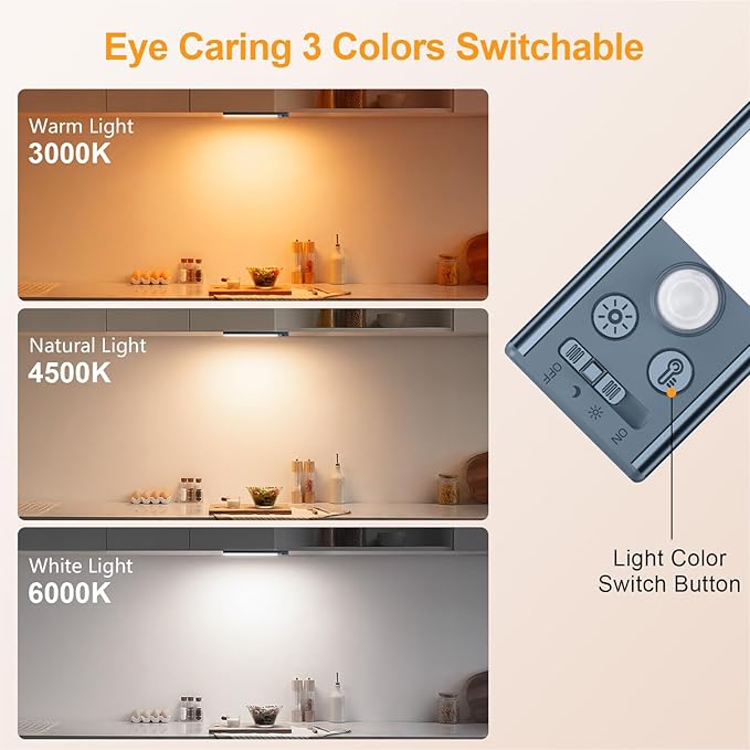 Gritin 10.2inch Under Cabinet Lighting Rechargeable -84 LED Super Bright - Image 4