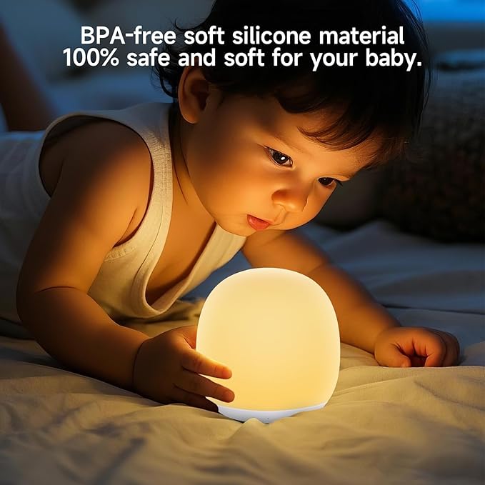 Night Light for Kids, Baby Egg Night Light for Nursery, 7 Colors - Image 2