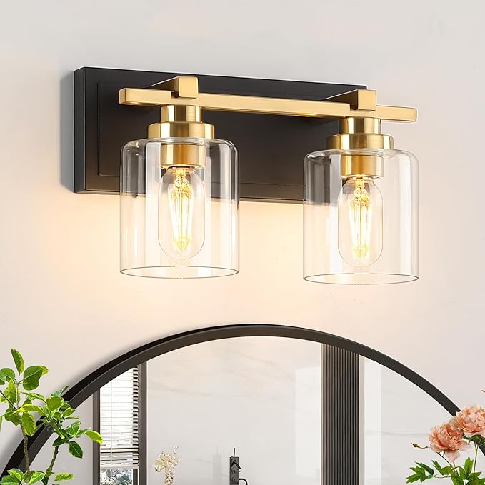 2 Light Modern Bathroom Light Fixtures Over Mirror, E26 Socket by BRKNIT