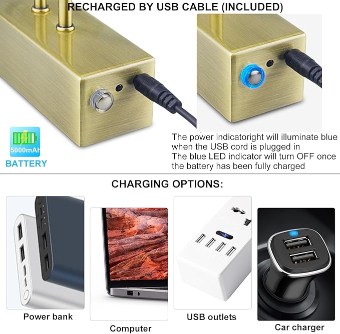 FUNCHDAY Picture Light, Wireless Rechargeable Gallery Lights - Image 6