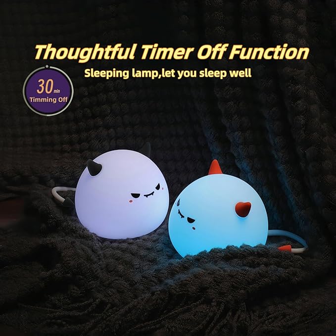 Cute Monster Night Light for Kids, Cute Monster lamp Soft Silicone Lamp 3 Level - Image 4