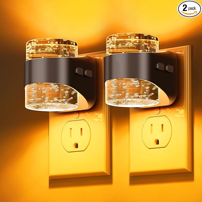 L LOHAS LED Night Light, Bubble Night Lights Plug into Wall, 2 Pack Night Lights by LLOHASLED