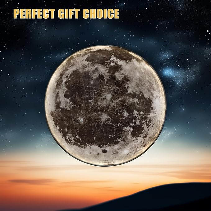 Dimmable Moon Wall Lamp, Rechargeable Battery Operated Wall Sconce Moon Lights - Image 7