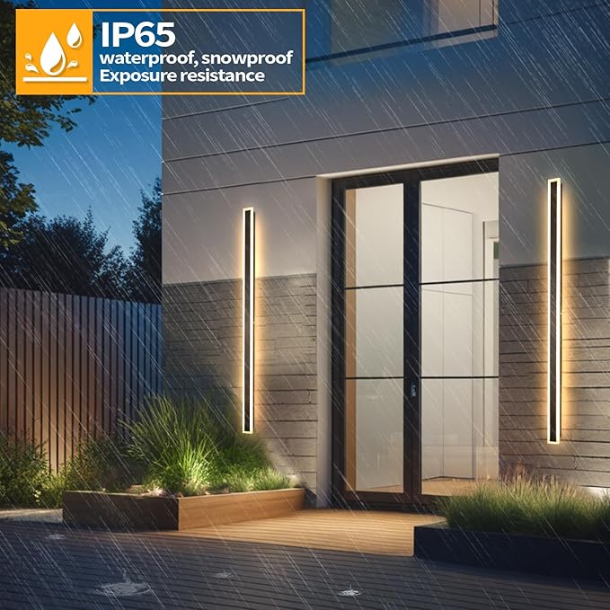 Modern Outdoor Lights, 59 Inch Outdoor Wall Light 3000K Outdoor Lighting IP65 - Image 2