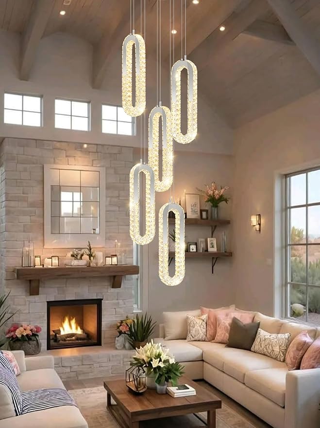 5-Lights Modern Crystal Chandelier - Image 2