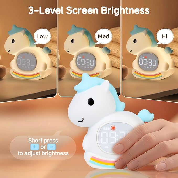 Alarm Clock for Kids with Night Light, Sleep Training Clock Time to Wake Clock - Image 6