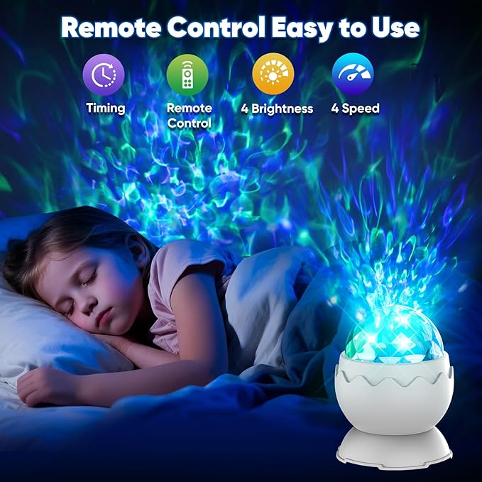 Dinosaur Egg Galaxy Projector for Bedroom, Night Lights for Kids Room - Image 3