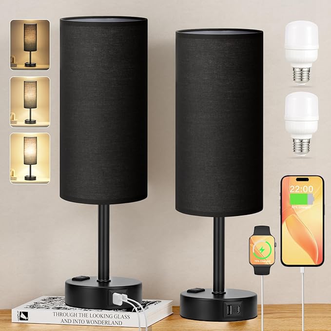 Black Touch Table Lamps Set - Image 9
