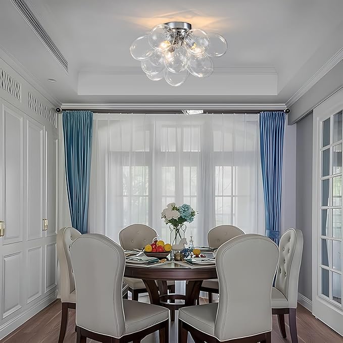 GoYeel Ceiling Light Chandelier Modern Kitchen Lights Ceiling Flush Mount Glass - Image 3