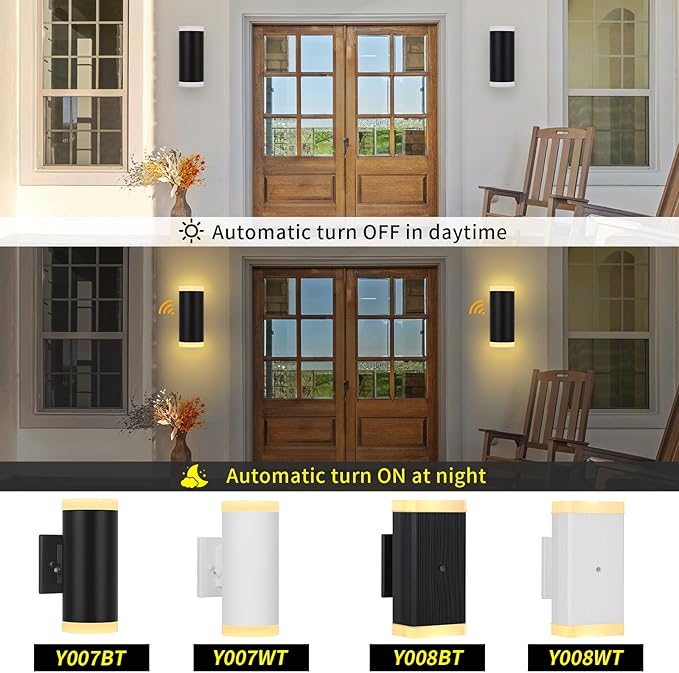 Dusk to Dawn Outdoor Lighting, ZUUKOLE Waterproof Exterior Wall Lantern - Image 4