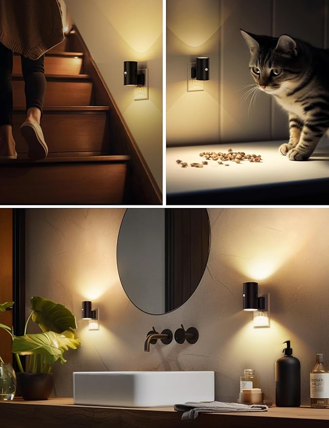L LOHAS LED Motion Sensor Night Light Plug in, 2 Pack, Motion Activated Night - Image 5