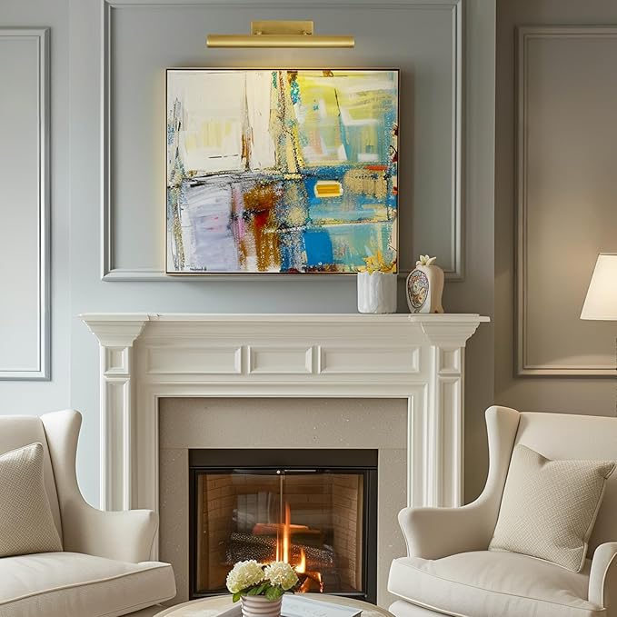 Brass Picture Lights for Wall, 3-Light Brush Gold Art Light, Warm White 2700k - Image 12