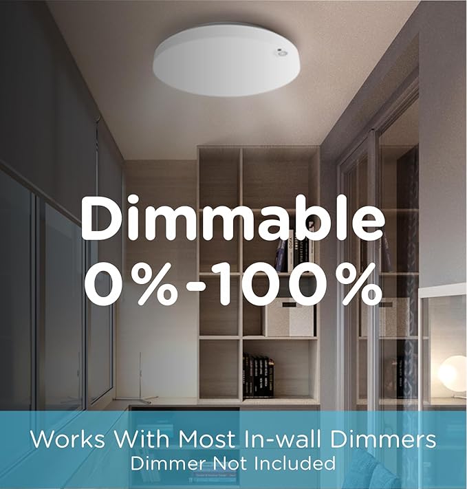Flush Mount Ceiling Light Fixture Wired Dimmable, 13 Inch 24W, 5 CCT - Image 4