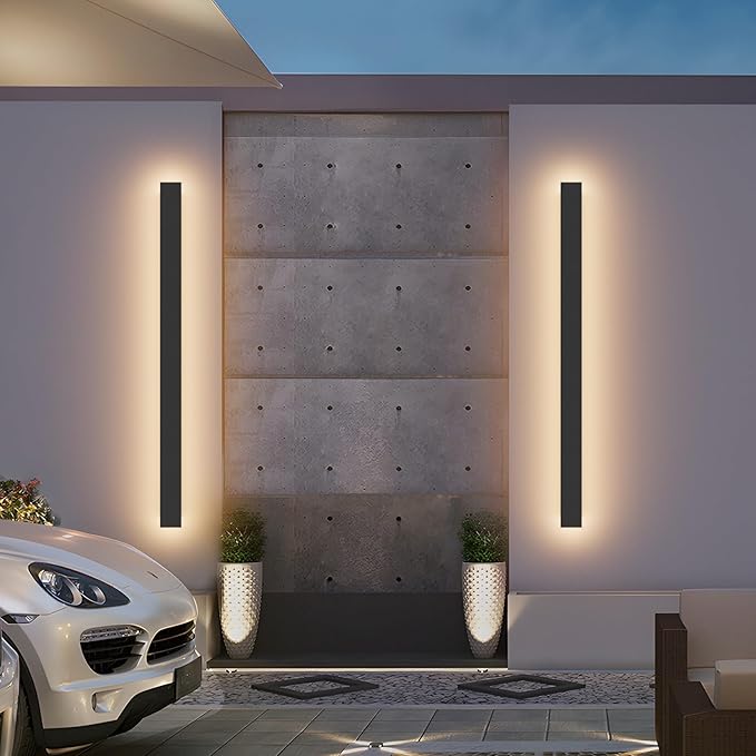 2 Pack 31.5inch Modern Outdoor LED Wall Lights 24W Exterior Wall Light Fixture - Image 2