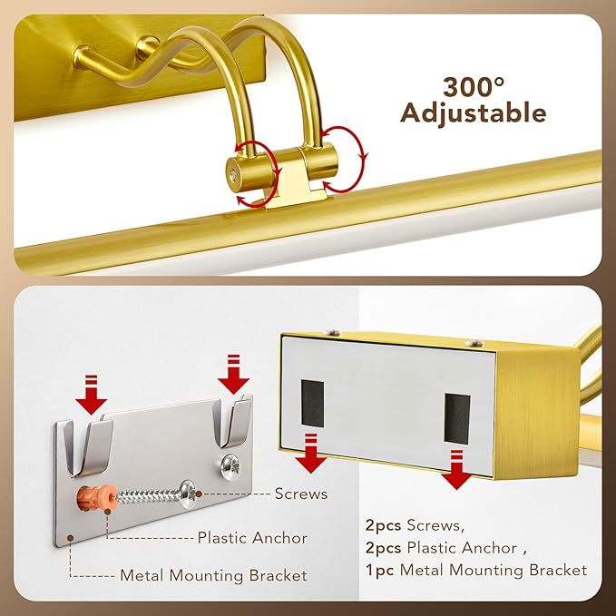 Picture Light, Picture Lights for Wall Cordless, Battery Wall Lights for - Image 7