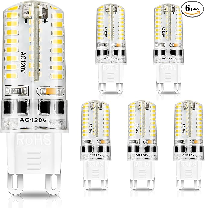 YGS-Tech G9 LED Bulb Dimmable, G9 Light Bulb, 6000K Daylight White, G9 Base Bulb by YGS-TECH