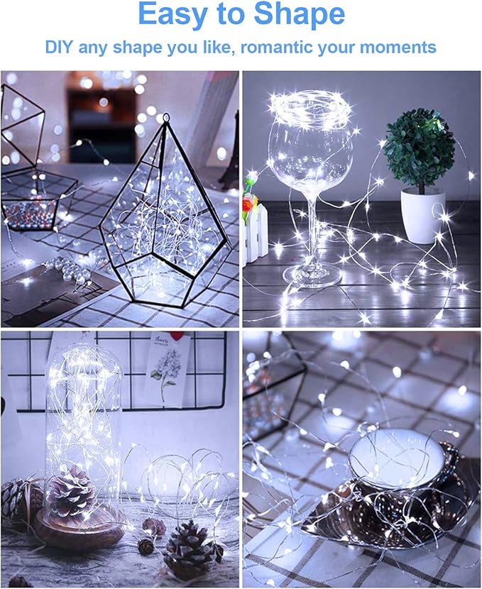20 Pack Fairy Lights Battery Operated 3.3ft 20 LED Mini String Twinkle Copper - Image 5