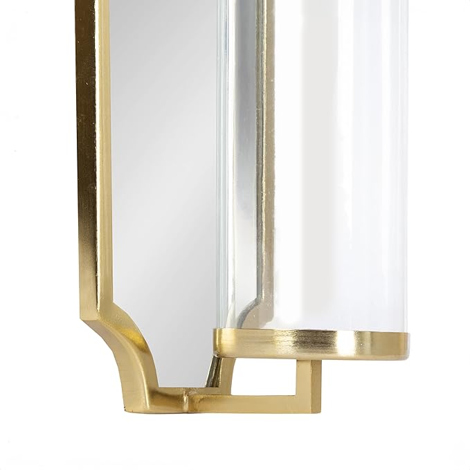 Kate and Laurel Ciel Glam Mirrored Wall Sconce; 6 x 5 x 16; Gold; Modern - Image 6