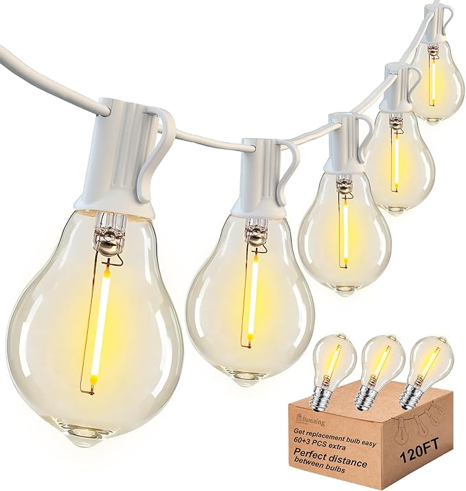 DAMAING Outdoor String Lights 120FT Waterproof Patio Lights by Lifeisgood