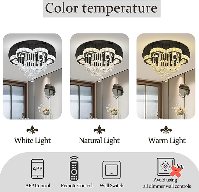 Flashing God Modern Chandelier for Living Room 24 inch Raindrop Chandeliers - Image 5