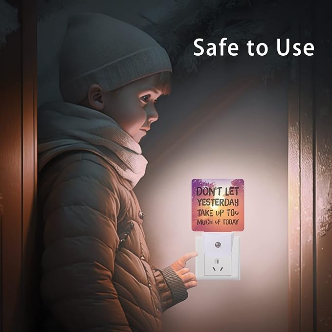 Inspirational Quote Night Light, Don't Let Yesterday Take Up Too Much of Today - Image 8