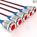 GASHER 5 PCS Energy Saving Indicator Light, LED Light 12V/24V/110V 20mA Panel by GASHER