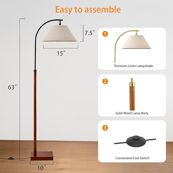 63" Floor Lamp for Living Room - Image 5