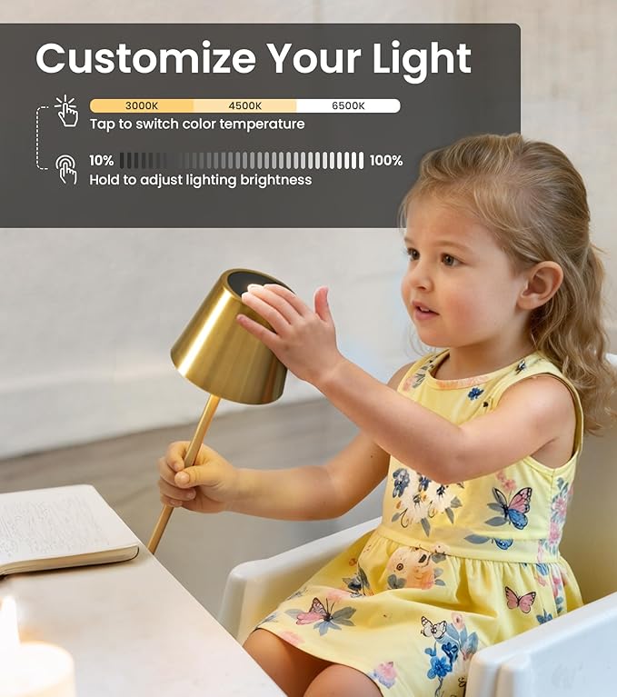 Cordless Table Lamp, Portable Battery Operated Lamp - Image 3