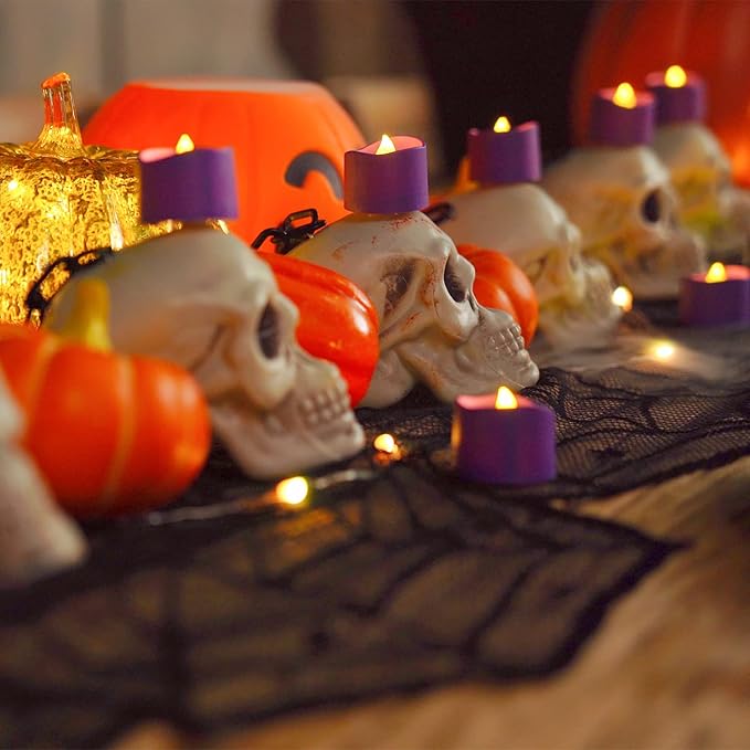 Homemory Purple Tea Lights Candles Battery Operated, 200+Hour Flameless - Image 7
